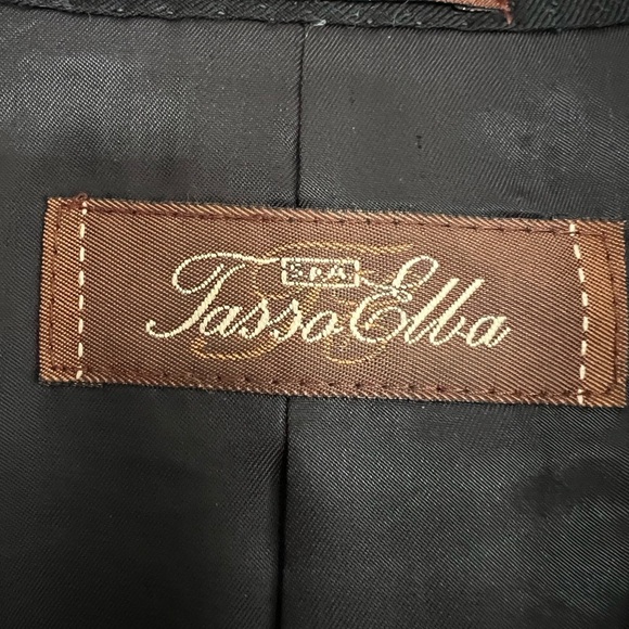 Tasso Elba 100% Wool Black Men’s Three Button Suit Size 38R Pant Size 32 - Picture 7 of 15